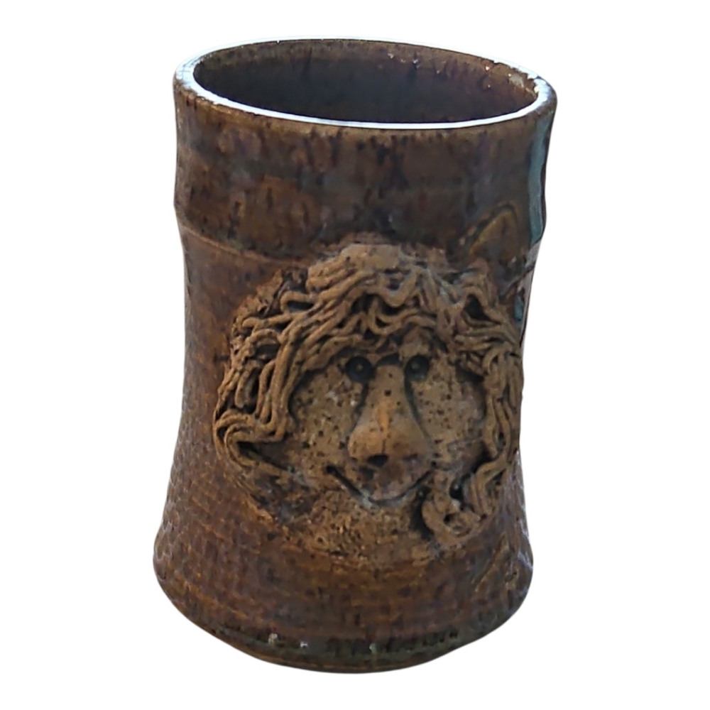 Studio Art Pottery Green Man Mug